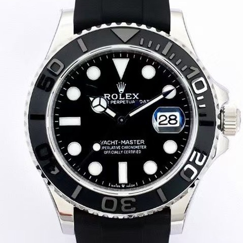 Rolex Yacht-Master 42 Black Oysterflex 로렉스 요트마스터 블랙 오이스터플렉스 실버베젤 42mm