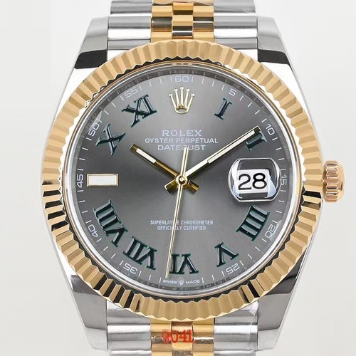 Rolex Datejust 41 Two-Tone 18K Gold Plated EW Factory 롤렉스 데이트저스트 41 투톤 18K 금도금(무변색) 그레이다이얼