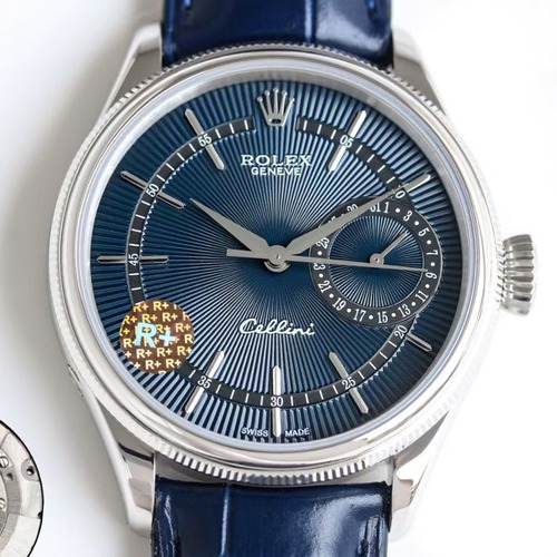 Rolex Cellini Date 39mm Automatic Watch 롤렉스 셀리니 데이트 39mm 오토매틱 실버베젤 블루다이얼