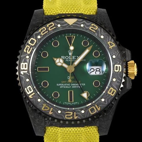 DIW Rolex GMT-Master II V3 Carbon Edition Automatic Watch DIW 롤렉스 GMT-마스터 II V3 카본 블랙 에디션 그린다이얼 오토매틱