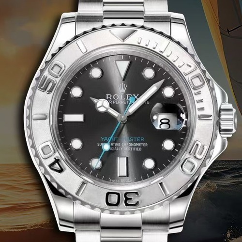 Rolex Yacht-Master 40 Rose Gold Two-Tone BLK Upgrade 롤렉스 요트마스터 실버베젤 그레이다이얼 BLK 업그레이드버전 40mm 