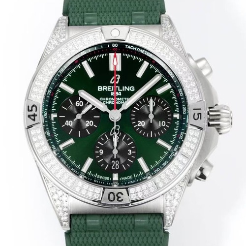 BREITLING B01 Chronograph 42mm 브라이틀링 크로노멧 다이아몬드 베젤 – BLS Factory 최고급판 다크그린