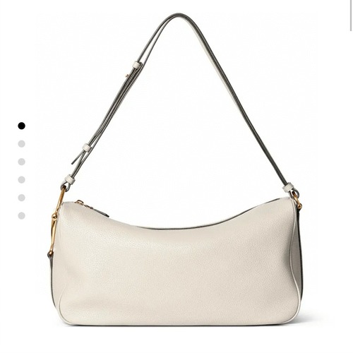 GUCCI 구찌 Half Horsebit 대형 숄더백 화이트 38cm