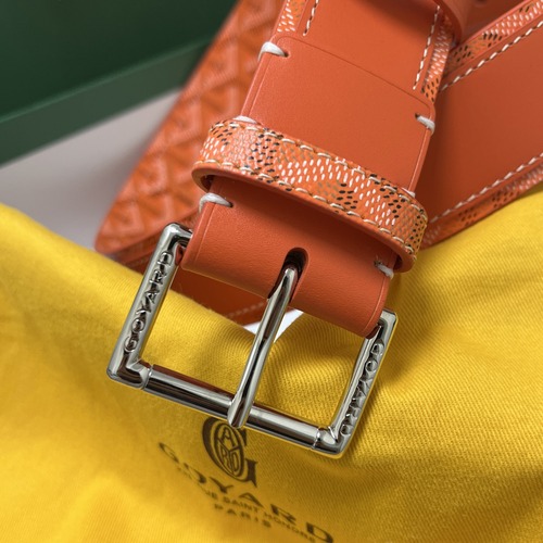 Goyard 고야드 오렌지 패턴 소가죽 벨트