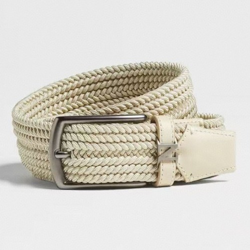 Zegna 제냐 짜임 엘라스틱 가죽 벨트