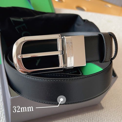 Zegna 제냐 블랙 소가죽 벨트