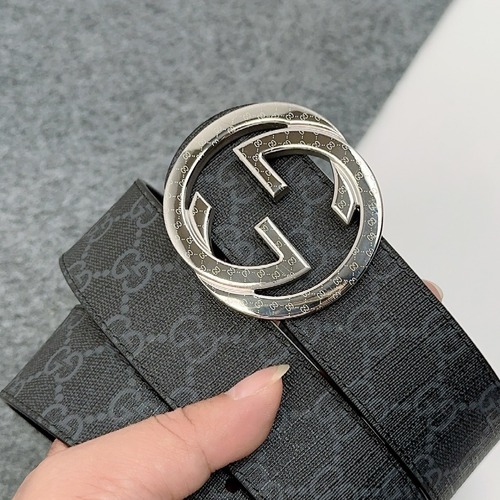 Gucci 구찌 PVC GG 로고 버클 벨트
