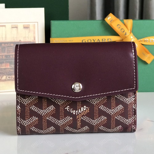 Goyard Saint-Gabriel Goyardine Wallet 고야드 생가브리엘 반지갑 다크버건디 12cm