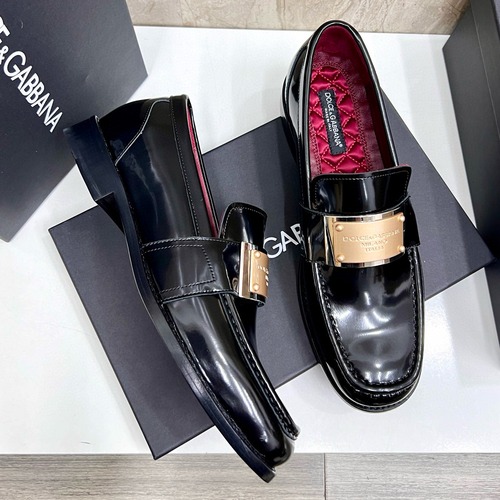 Dolce & Gabbana 돌체앤가바나 남성 로퍼 (버클 포인트 클래식 가죽 슈즈)