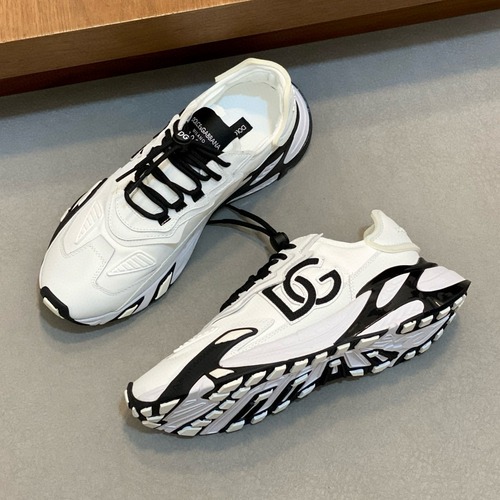 Dolce & Gabbana 돌체앤가바나 DG Cushion 남성 스니커즈 (화이트 & 블랙 믹스 디자인)