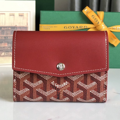 Goyard Saint-Gabriel Goyardine Wallet 고야드 생가브리엘 반지갑 버건디 12cm