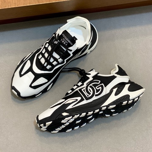 Dolce & Gabbana 돌체앤가바나 DG Cushion 남성 스니커즈 (화이트 & 블랙 믹스 디자인)