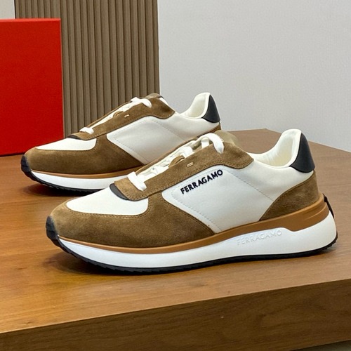 Ferragamo 페라가모 남성 소가죽 메쉬 콤비 스니커즈