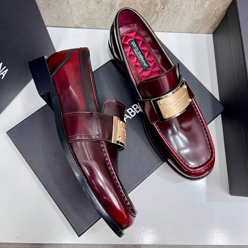 Dolce & Gabbana 돌체앤가바나 남성 로퍼 (버클 포인트 클래식 가죽 슈즈)