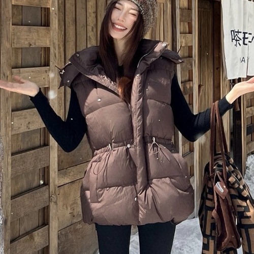 Loro Piana 로로피아나 여성 25FW 후드 다운 조끼 아우터