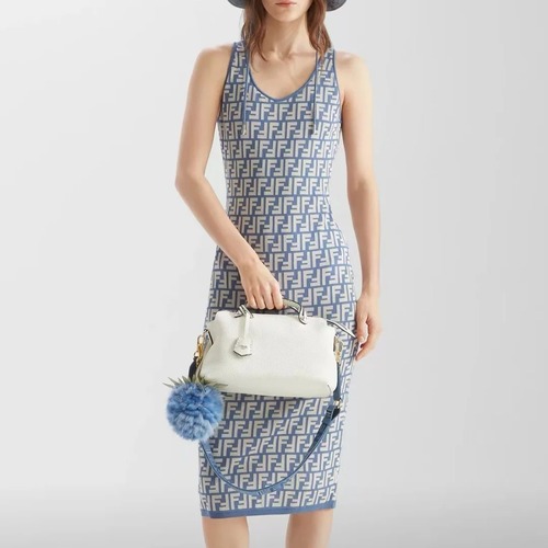 FENDI 펜디 FF 모노그램 니트 슬리브리스 원피스