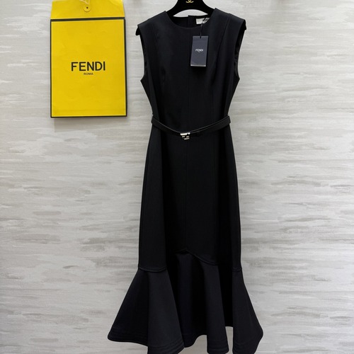 Fendi 펜디 여성 25FW 머메이드 실루엣 블랙 원피스