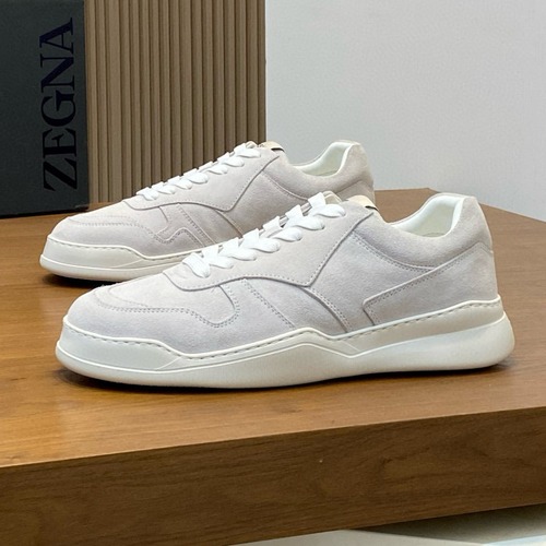 Ermenegildo Zegna 에르메네질도 제냐 Triple Stitch™ 소가죽 로우탑 스니커즈