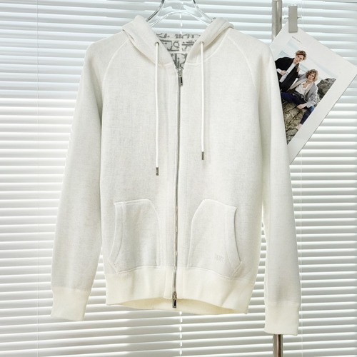 Dior 디올 로고 내피 실크 블렌드 후드 집업 세트