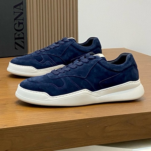 Ermenegildo Zegna 에르메네질도 제냐 Triple Stitch™ 소가죽 로우탑 스니커즈