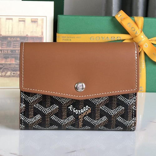 Goyard Saint-Gabriel Goyardine Wallet 고야드 생가브리엘 반지갑 브라운 12cm