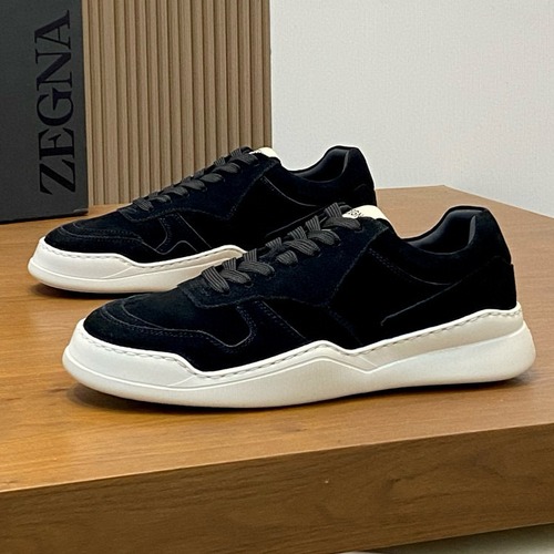 Ermenegildo Zegna 에르메네질도 제냐 Triple Stitch™ 소가죽 로우탑 스니커즈