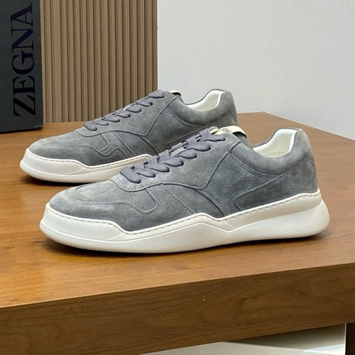 Ermenegildo Zegna 에르메네질도 제냐 Triple Stitch™ 소가죽 로우탑 스니커즈