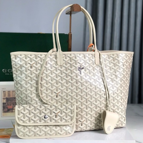 Goyard Saint Louis PM Tote Bag 고야드 생루이 PM 토트백 고야딘 캔버스 아이보리 47cm