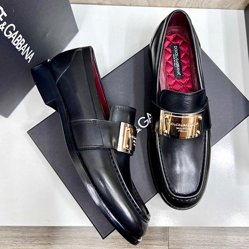 Dolce & Gabbana 돌체앤가바나 남성 로퍼 (버클 포인트 클래식 가죽 슈즈)