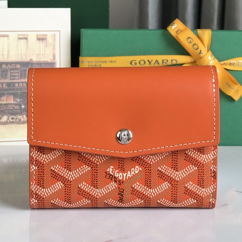 Goyard Saint-Gabriel Goyardine Wallet 고야드 생가브리엘 반지갑 오렌지 12cm