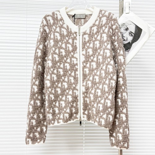 Dior 디올 오블리크 자카드 라운드 집업 가디건