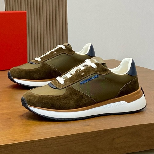 Ferragamo 페라가모 남성 소가죽 메쉬 콤비 스니커즈