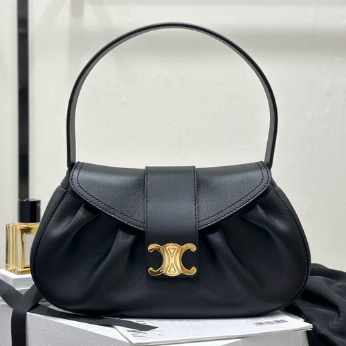 Celine 셀린느 폴리 중형 소프트 송아지 가죽 핸드백