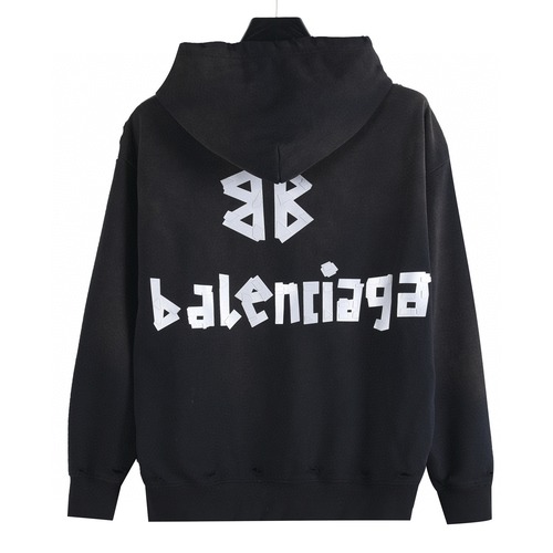 Balenciaga 발렌시아가 25FW 입체 고무 나염 워싱 디스트로이드 후드 티셔츠