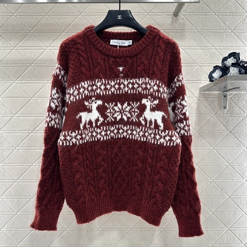 Dior 디올 페어아일 사슴 패턴 울 니트