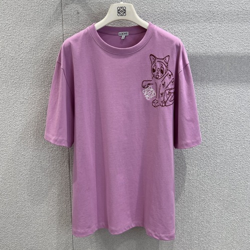 Loewe  로에베 루이스 웨인 고양이 자수 반팔 티셔츠