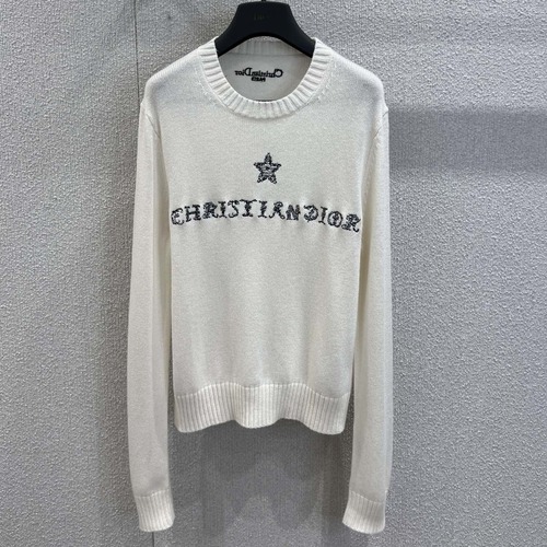 Dior 디오 행운 별 자수 로고 울 니트