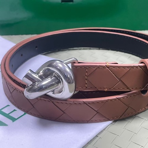 Bottega Veneta 보테가 베네타 노트 버클 퀼티드 레더 벨트 2cm