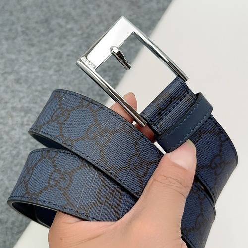 Gucci 구찌 GG 패턴 가죽 벨트 3.5cm