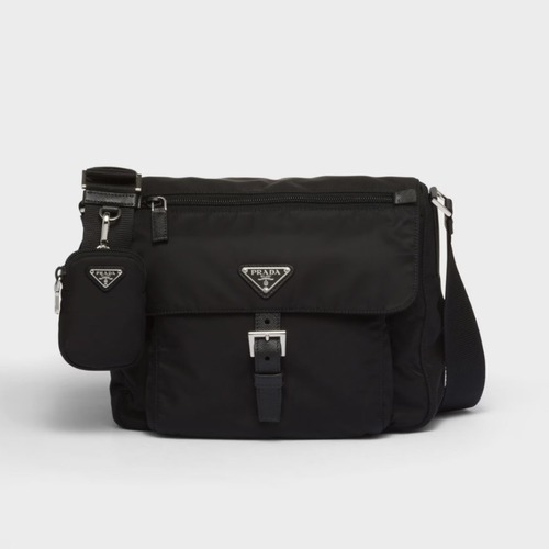 PRADA 프라다 FW2023 나일론 사피아노 가죽 크로스백