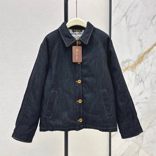 Loro Piana 로로피아나 데님 안감 패턴 카라 자켓