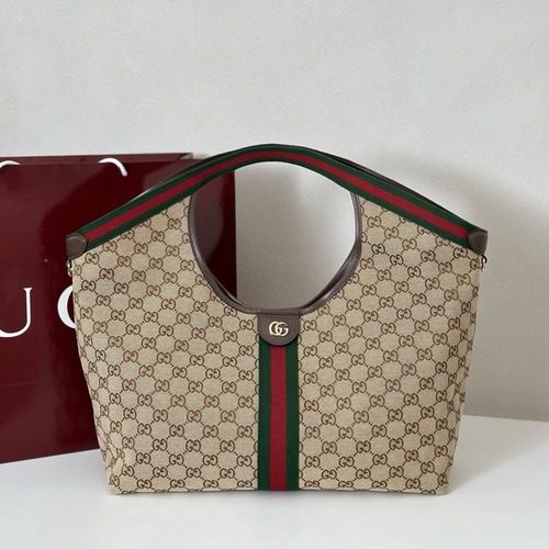 GUCCI 구찌 Giglio GG 패턴 캔버스 토트백