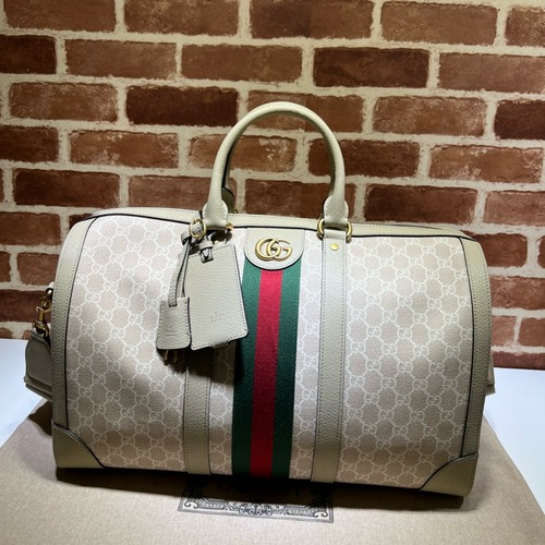 GUCCI 구찌 GG 수프림 웹 스트라이프 보스턴 여행가방