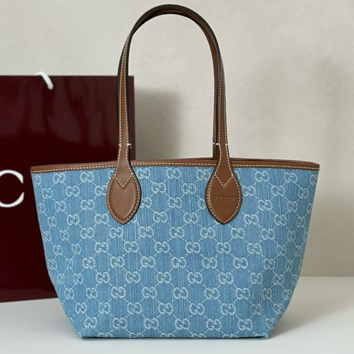 GUCCI 구찌 토티시마 GG 데님 스몰 토트백