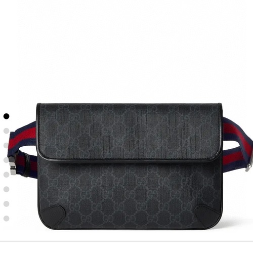 GUCCI 구찌 GG 슈프림 블랙 GG 허리백