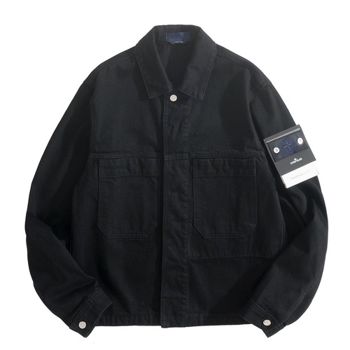 STONE ISLAND 스톤아일랜드 FW2023 블랙 데님 재킷