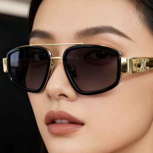 CELINE 셀린느 스퀘어 메탈 & 아세테이트 선글라스