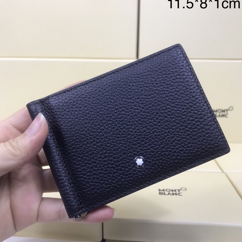 MONTBLANC 몽블랑 블랙 가죽 지갑 머니클립