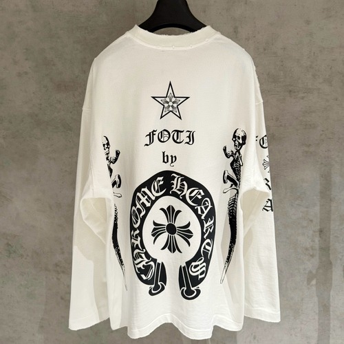 CHROME HEARTS 크롬하츠 FW2023 그래픽 긴팔 티셔츠 화이트