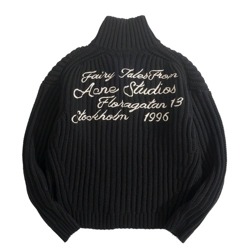 Acne Studios 스튜디오 FW2024 자수 디테일 니트 재킷